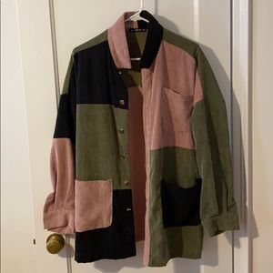 SHEIN corduroy color blocked jacket - Medium